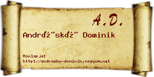 Andráskó Dominik névjegykártya