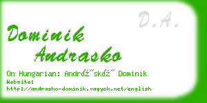 dominik andrasko business card